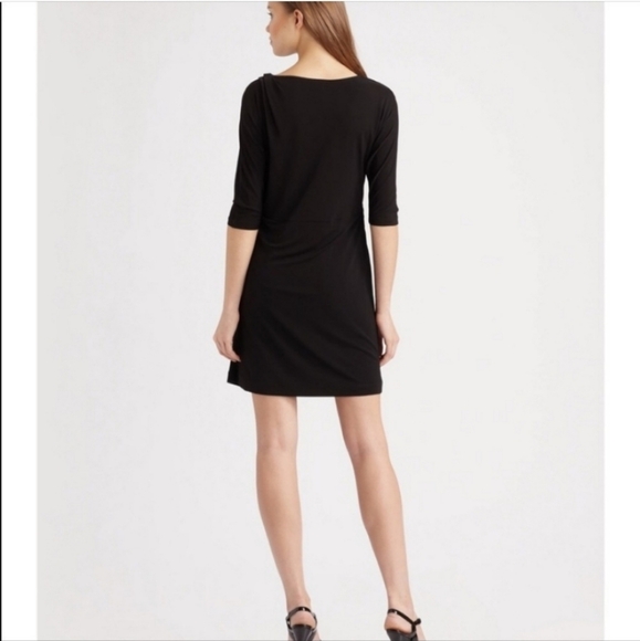 Theory Ivista Black Dress 3/4 Sleeves Size 8 NWT - Picture 2 of 14